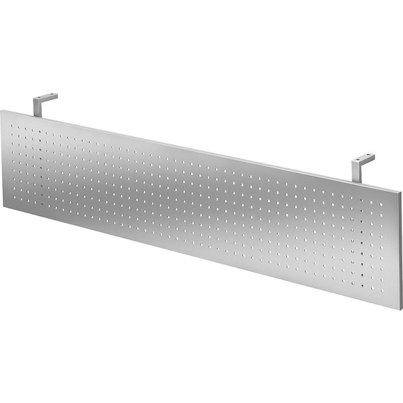Sichtblende Lochblech weißaluminium für 1600 mm breite Tische