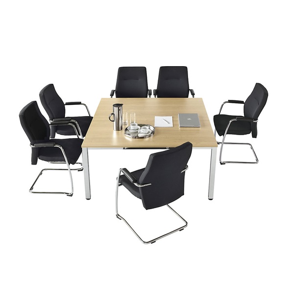 Konferenztisch, quadratisch LxBxH 1400 x 1400 x 720 mm Ahorn-Dekor