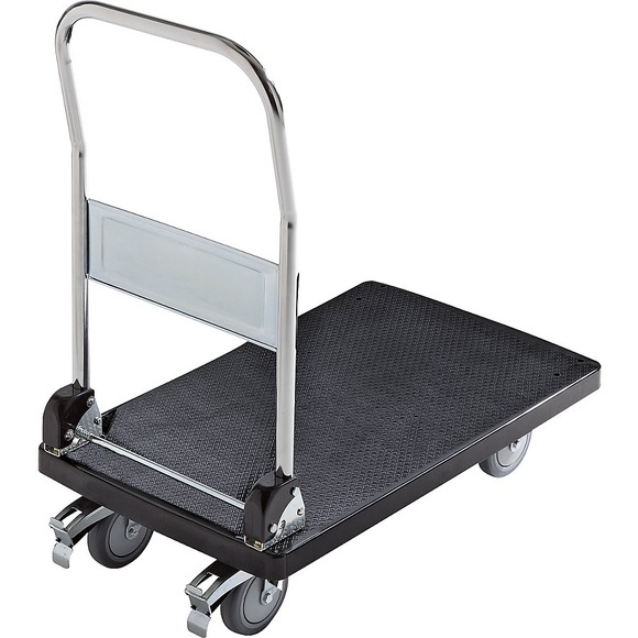 Kunststoff-Plattformwagen 1 Schiebebügel, klappbar Tragfähigkeit 280 kg