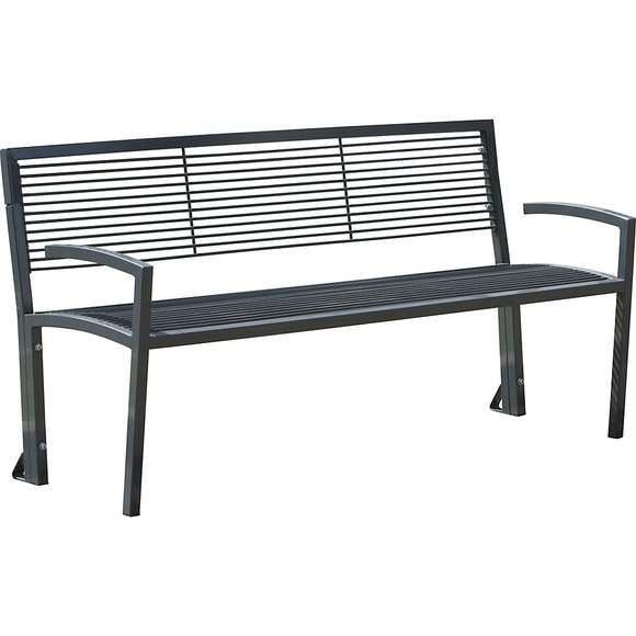 Gitterrohrbank in Grauguss-Optik LxBxH 1500 x 555 x 780 mm