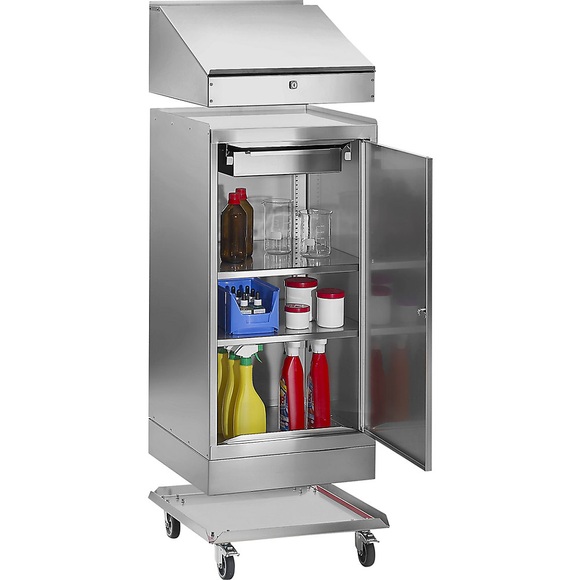 Fahrsatz aus Edelstahl für Werkzeugschrank 500 x 500 mm Zubehör