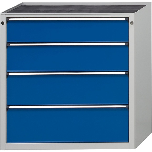 ANKE Schubladenschrank BxT 760 x 675 mm, Schubladentraglast 200 kg 4 Schubladen, Höhe 980 mm, Front enzianblau