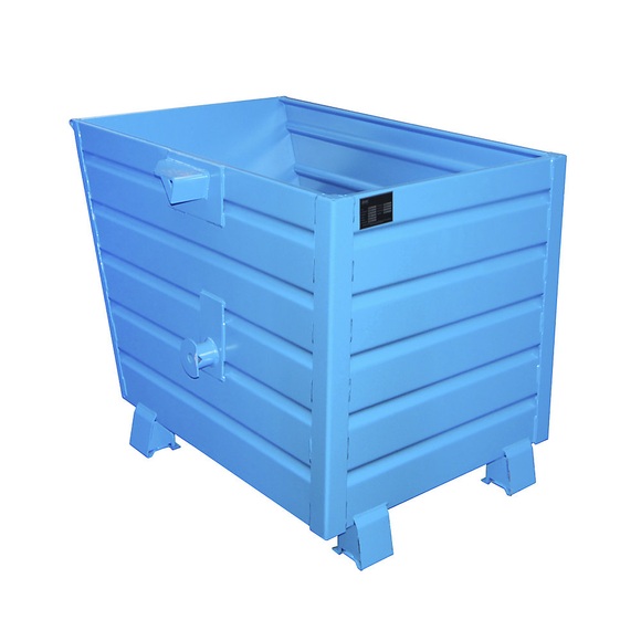 Stapel-Kippbehälter Volumen 0,7 m³ blau RAL 5010