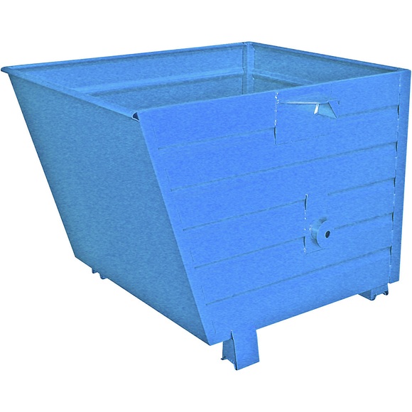 Stapel-Kippbehälter Volumen 0,9 m³ blau RAL 5010