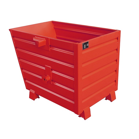 Stapel-Kippbehälter Volumen 0,7 m³ rot RAL 3000