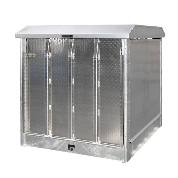 Gefahrstoffdepot mit Alutür als Auffahrrampe BxTxH 1437 x 1500 x 1457 mm, verzinkt