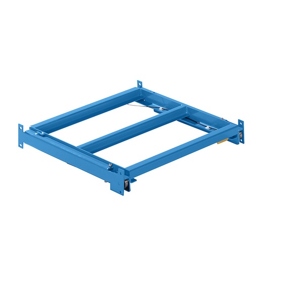 Lista Auszugrahmen BxT 890 x 860 mm, Fachlast 1000 kg, 65% ausziehbar lichtblau
