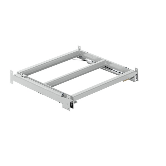 Lista Auszugrahmen BxT 890 x 860 mm, Fachlast 1000 kg, 65% ausziehbar lichtgrau
