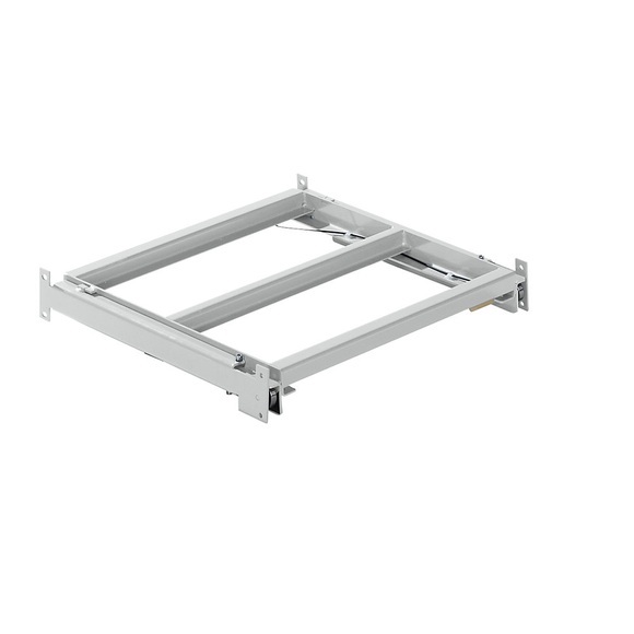 Lista Auszugrahmen BxT 1290 x 1260 mm, Fachlast 800 kg, 65% ausziehbar lichtgrau