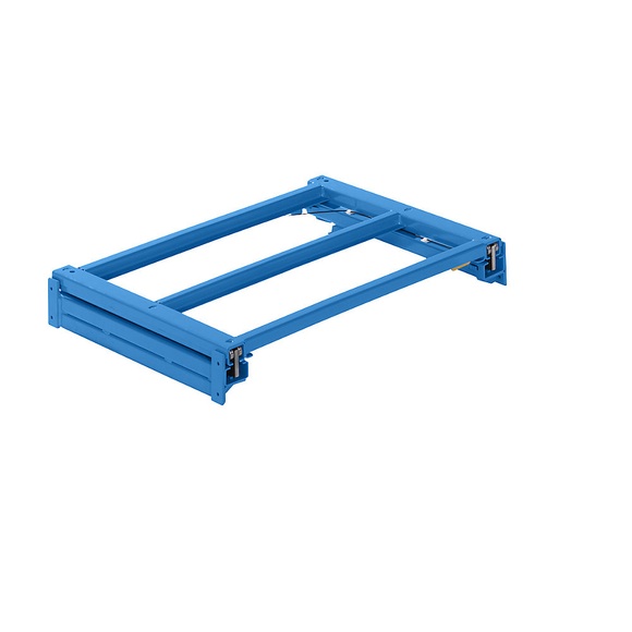 Lista Auszugrahmen BxT 1290 x 860 mm, Fachlast 1000 kg, 100% ausziehbar lichtblau