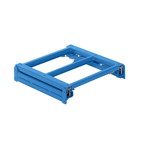 Lista Auszugrahmen BxT 890 x 860 mm, Fachlast 1000 kg, 100% ausziehbar lichtblau