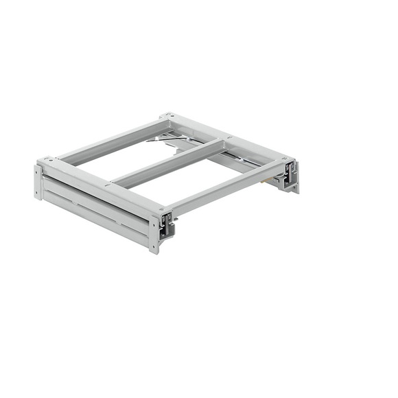 Lista Auszugrahmen BxT 890 x 860 mm, Fachlast 1000 kg, 100% ausziehbar lichtgrau