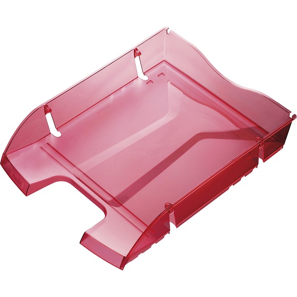 helit Briefablage, Höhe 70 mm, VE 48 Stk BxT 275 x 355 mm, transparent rot