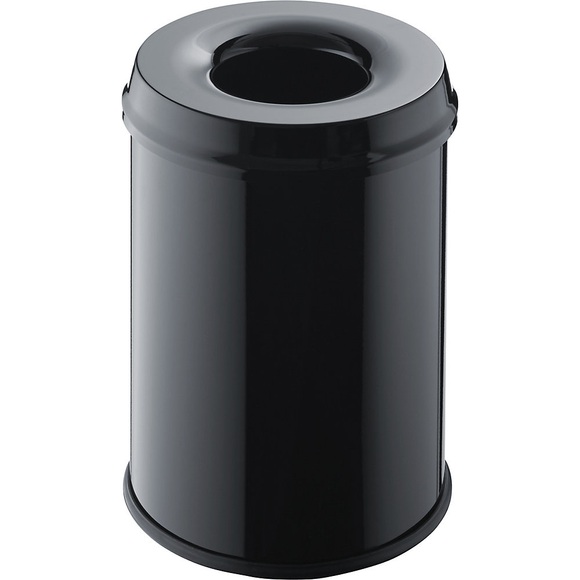 helit Sicherheits-Abfallbehälter Volumen 15 l, HxØ 335 x 260 mm schwarz, VE 2 Stk