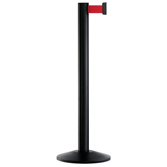 Gurtpfosten Aluminium, schwarz Gurtfarbe Rot
