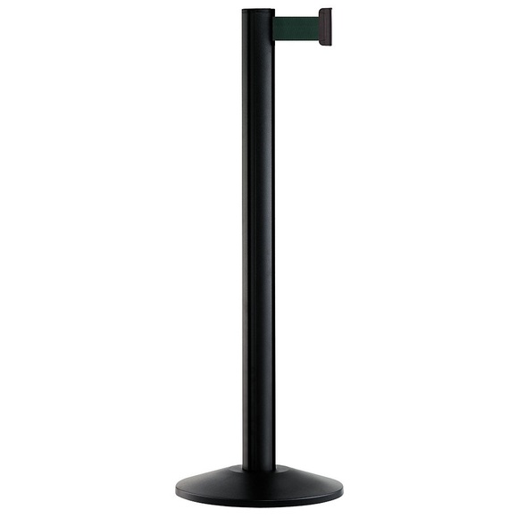Gurtpfosten Aluminium, schwarz Gurtfarbe Grün