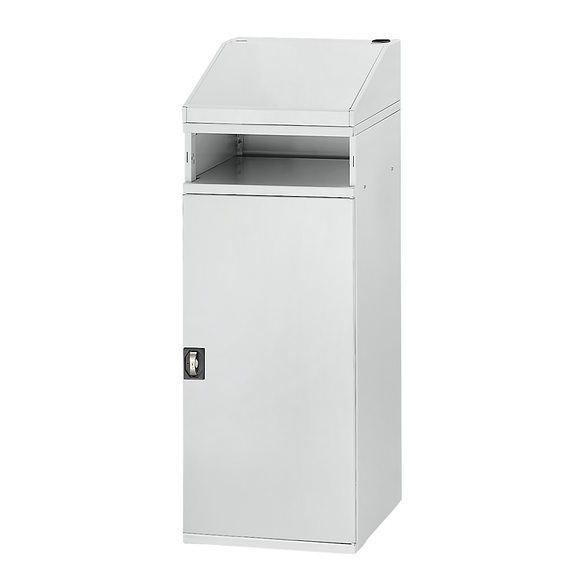RAU Industrie-Stehpult mit offenem Fach über dem Schrank Breite 450 mm, lichtgrau