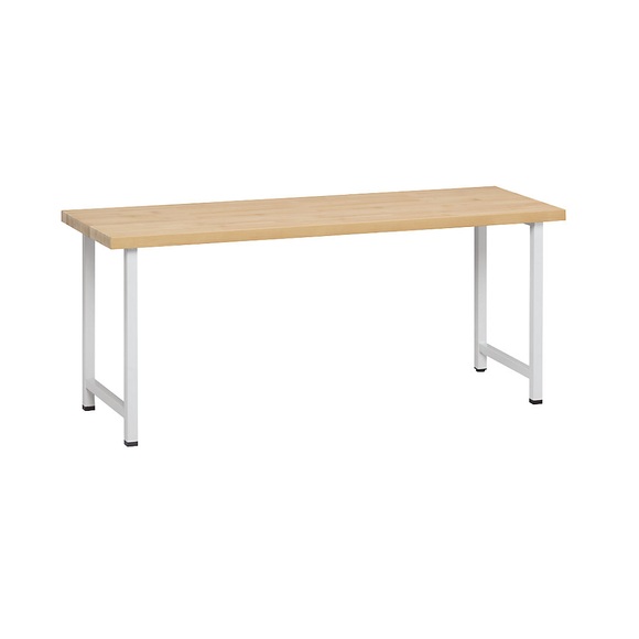 ANKE Werkbank, Gestellbauweise, Grundmodell, BxT 2000 x 700 mm, Buchemassivplatte