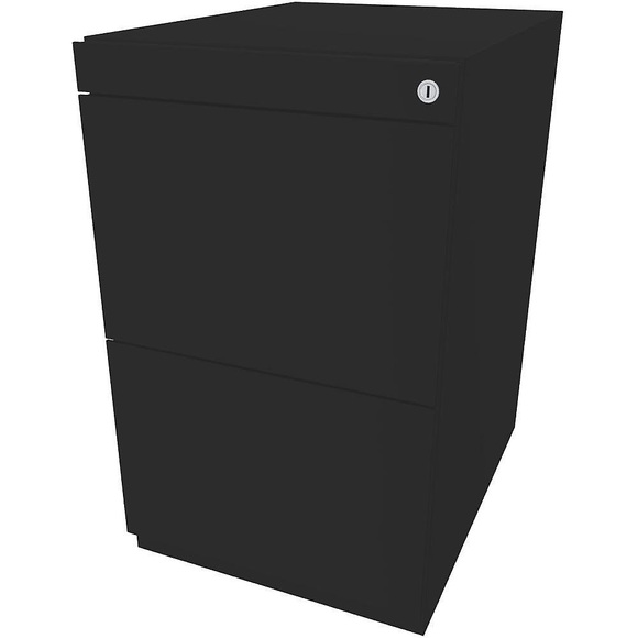 BISLEY Standcontainer Note™, mit 2 Hängeregistraturen Höhe 698 - 731 mm, ohne Top schwarz