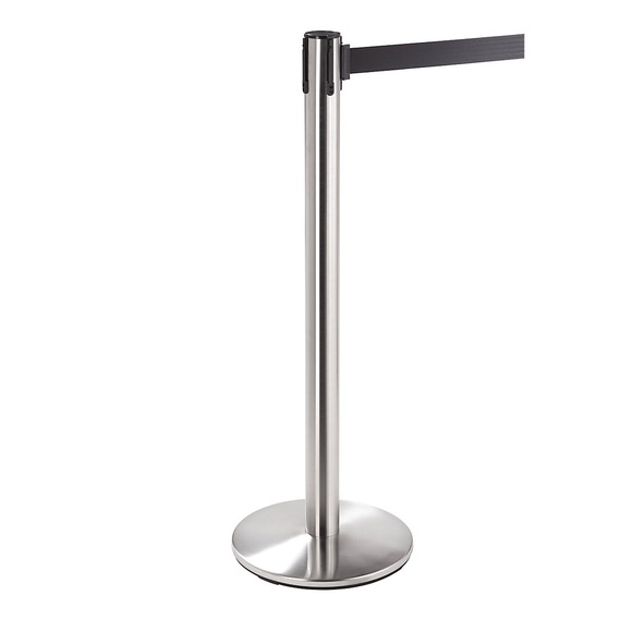 Personenleitsystem Edelstahlpfosten, Höhe 968 mm mattiert, VE 2 Stk