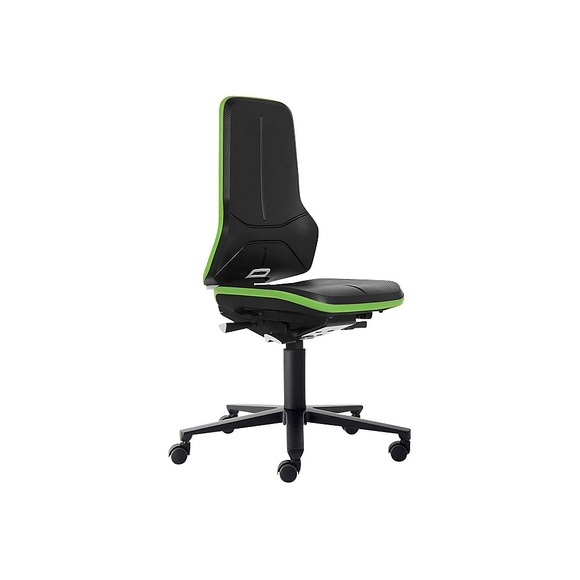 bimos NEON Arbeitsdrehstuhl Sitzmaterial Integralschaum, ESD Flexband grün
