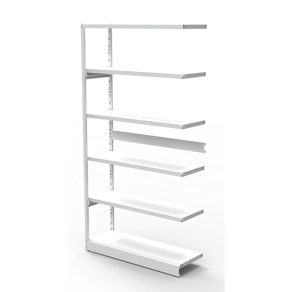 Büro-Steckregal, ohne Rückwand Regalhöhe 1900 mm Anbauregal, Breite x Tiefe 760 x 400 mm