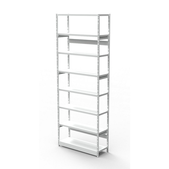Büro-Steckregal, ohne Rückwand Regalhöhe 2600 mm Grundregal, Breite x Tiefe 760 x 300 mm