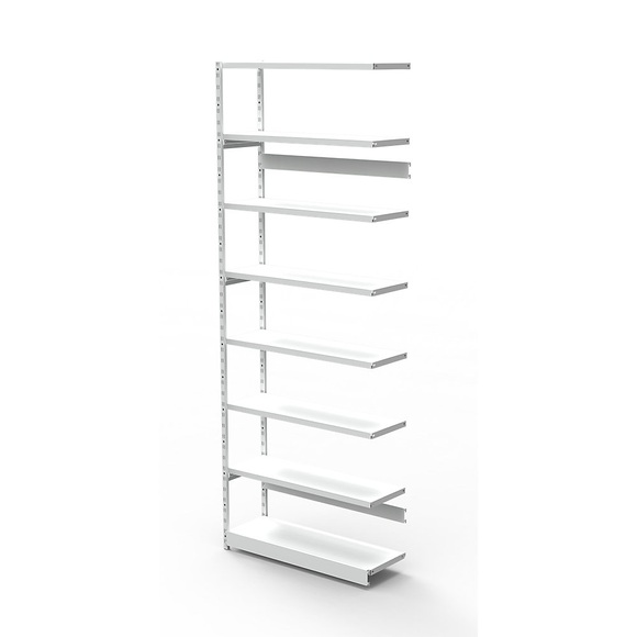 Büro-Steckregal, ohne Rückwand Regalhöhe 2600 mm Anbauregal, Breite x Tiefe 760 x 300 mm