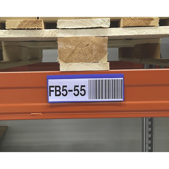 Etikettentaschen, VE 50 Stk mit Magnetstreifen BxH 220 x 80 mm, VDA, blau