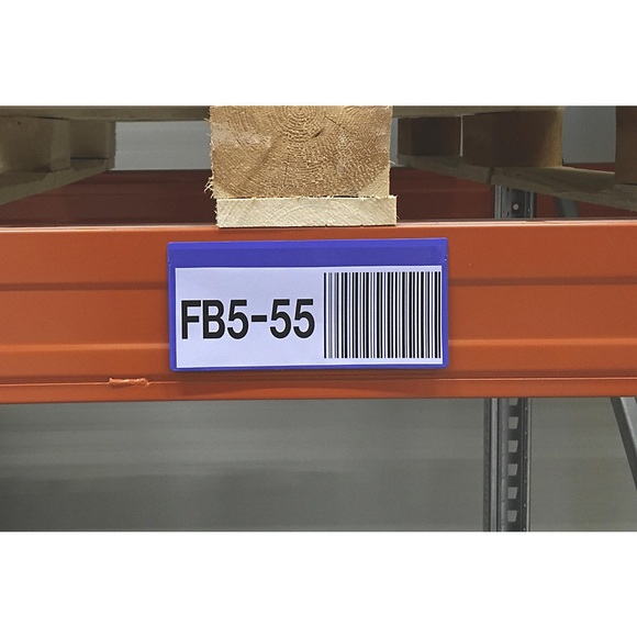 Etikettentaschen, VE 50 Stk mit Magnetstreifen BxH 220 x 105 mm, 1/3 DIN A4, blau