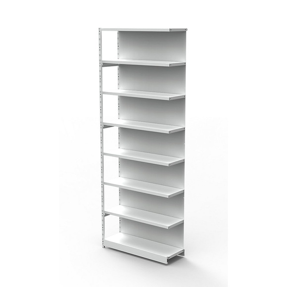 Büro-Steckregal, mit Rückwand Regalhöhe 2600 mm Anbauregal, Breite x Tiefe 760 x 400 mm