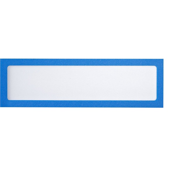 office akktiv Magnetische Infotasche für Überschriften, DIN A4 hoch / DIN A5 quer, 225 x 60 mm Rahmen blau, VE 10 Stk