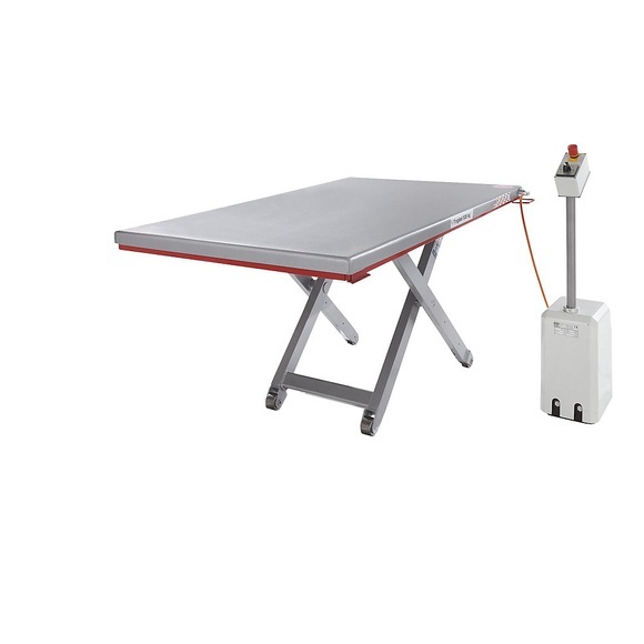 Flexlift Flachform-Hubtisch, Baureihe G Tragfähigkeit 500 kg, Hubbereich 80 - 750 mm LxB 1450 x 900 mm, 230 V Wechselstrom