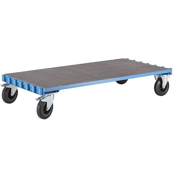EUROKRAFT Platten-Transportwagen ohne Bügel Ladefläche 1600 x 800 mm Tragfähigkeit 500 kg, Zinkblechladefläche