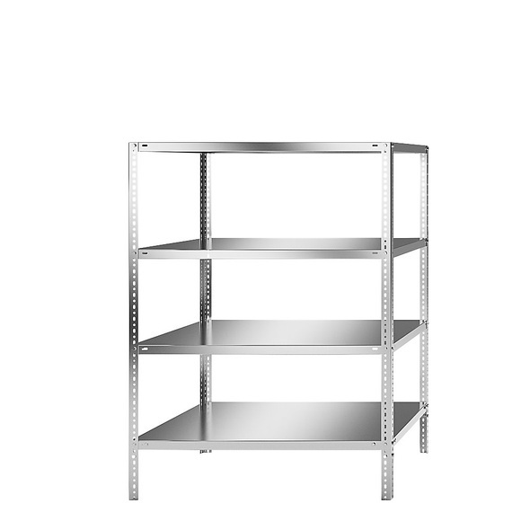 Edelstahlregal Regalhöhe 1500 mm Grundregal, Breite x Tiefe 1100 x 800 mm