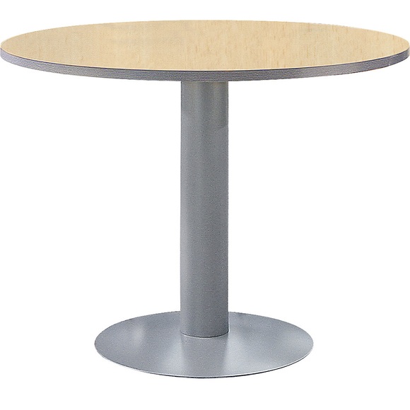 Säulentisch Ø 1000 mm, Höhe 720 mm Buche-Dekor / alufarben