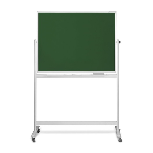 magnetoplan Kreidetafel, mobil 360° drehbar Tafel-BxH 1500 x 1000 mm