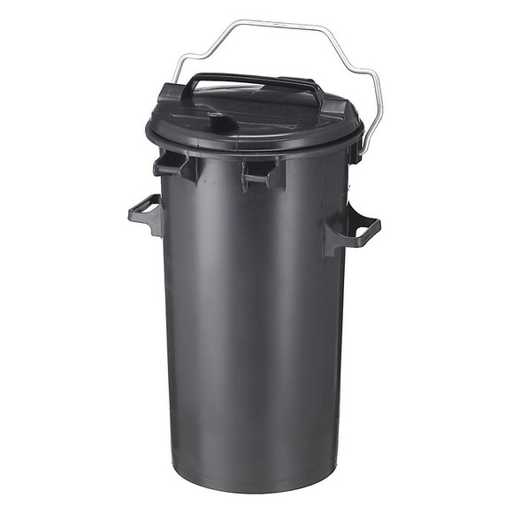System-Mülltonne aus Kunststoff Volumen 35 l mit Bügel und Deckel