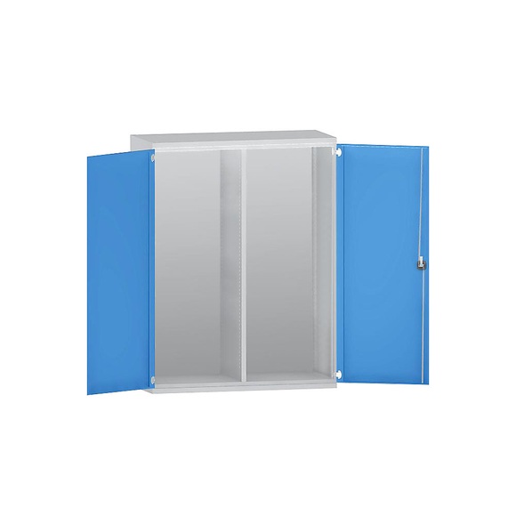 EUROKRAFT Schwerlastschrank JUMBO aus Stahlblech Leerschrank mit Mitteltrennwand lichtgrau/lichtblau