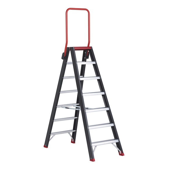 Altrex Sicherheits-Stehleiter beidseitig begehbar 2 x 7 Stufen