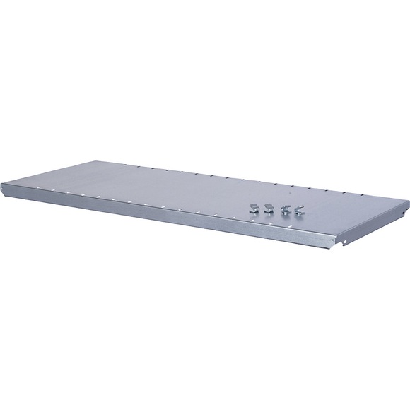 Fachboden für Regal mit farbigen Regalkästen verzinkt Breite x Tiefe 1000 x 400 mm