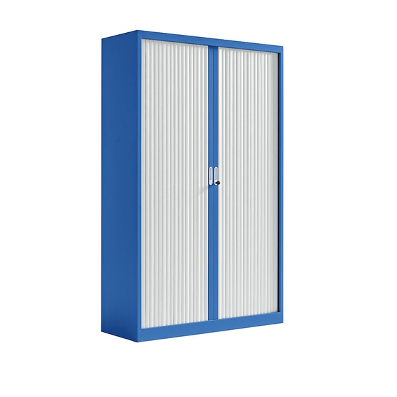 office akktiv Rollladenschrank BxT 1200 x 450 mm Höhe 1950 mm, enzianblau