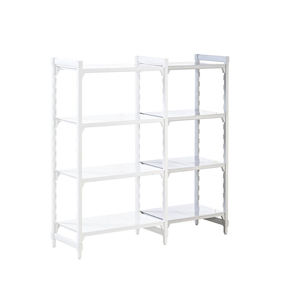 Kunststoff-Steckregalsystem Premium Fachboden-BxT 700 x 500 mm Anbauregal, Breite 735 mm, Boden glatt