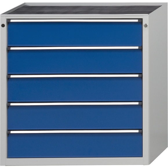 ANKE Schubladenschrank BxT 910 x 675 mm, Schubladentraglast 200 kg 5 Schubladen, Höhe 980 mm, Front enzianblau