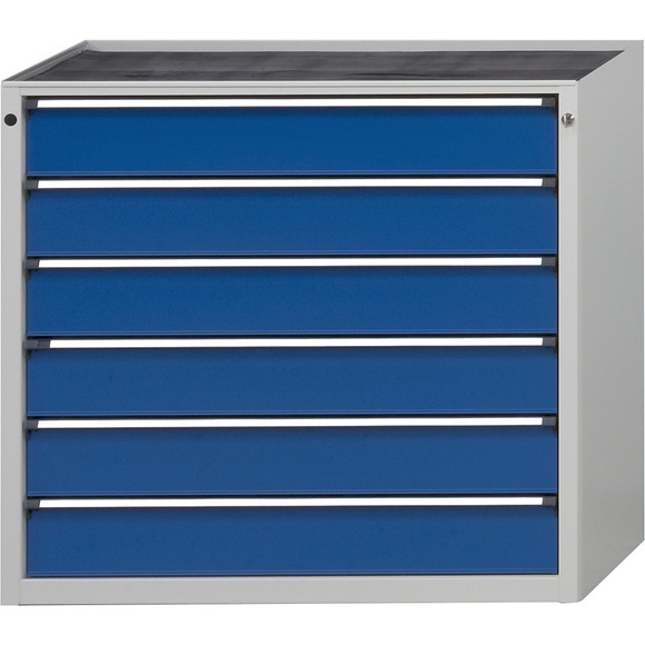 ANKE Schubladenschrank ohne Platte Breite 1060 mm, Schubladentraglast 200 kg 6 Schubladen à 150 mm, Front enzianblau