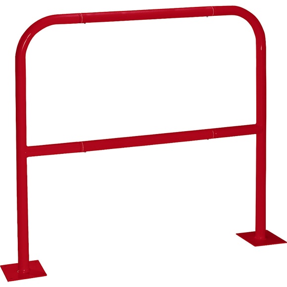Rammschutzbügel zum Aufdübeln Breite 1000 mm, feuerrot