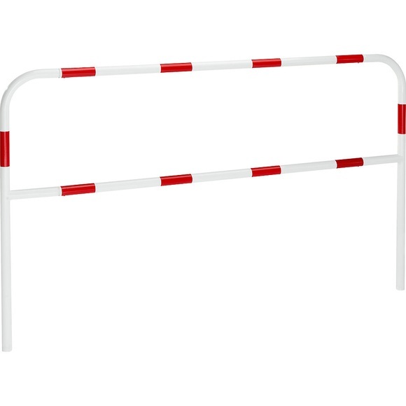 Rammschutzbügel zum Einbetonieren Breite 2000 mm, rot / weiß