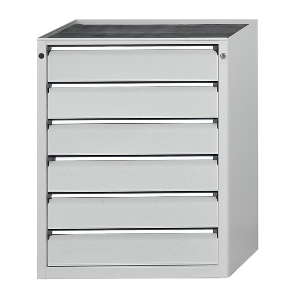 ANKE Schubladenschrank ohne Platte Breite 760 mm, Schubladentraglast 200 kg 6 Schubladen à 150 mm, Front lichtgrau