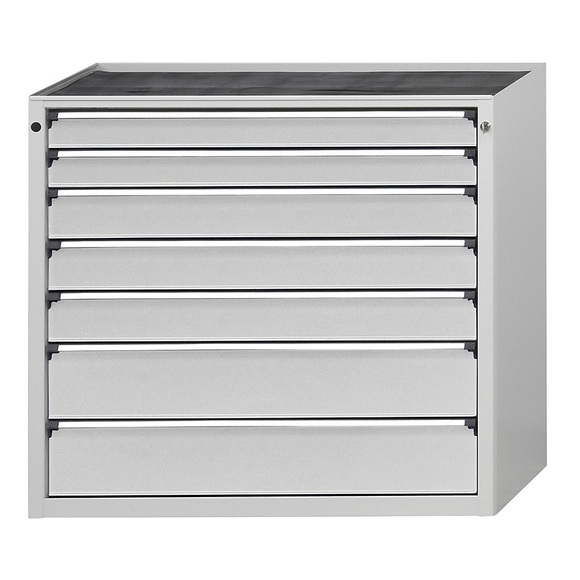 ANKE Schubladenschrank, BxT 1060 x 675 mm, Schubladentraglast 200 kg, 7 Schubladen, Höhe 980 mm, Front lichtgrau