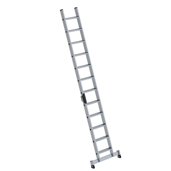 Guenzburger Anlegeleiter mit Stufen Profiausführung, Breite 420 mm 12 Stufen, mit nivello®-Traverse